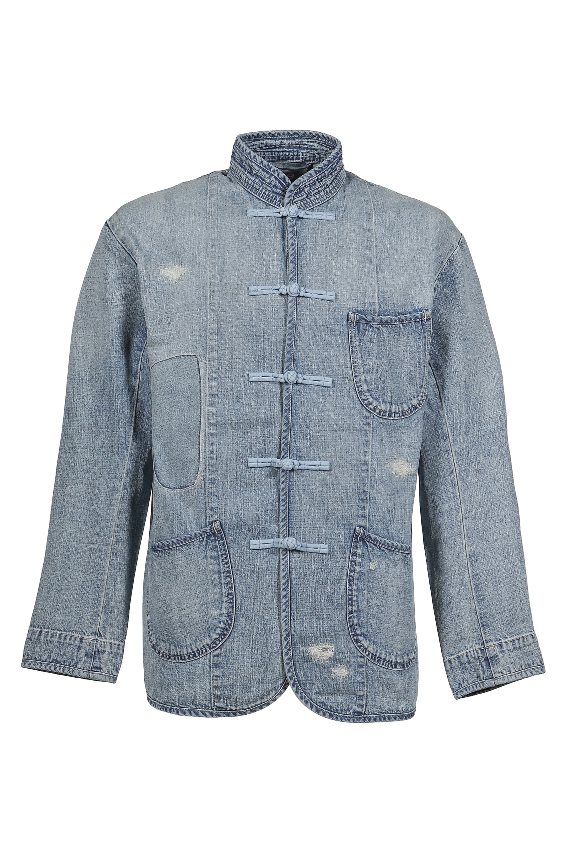 CANNERY ROW DENIM CHINESE JACKET / BLU 