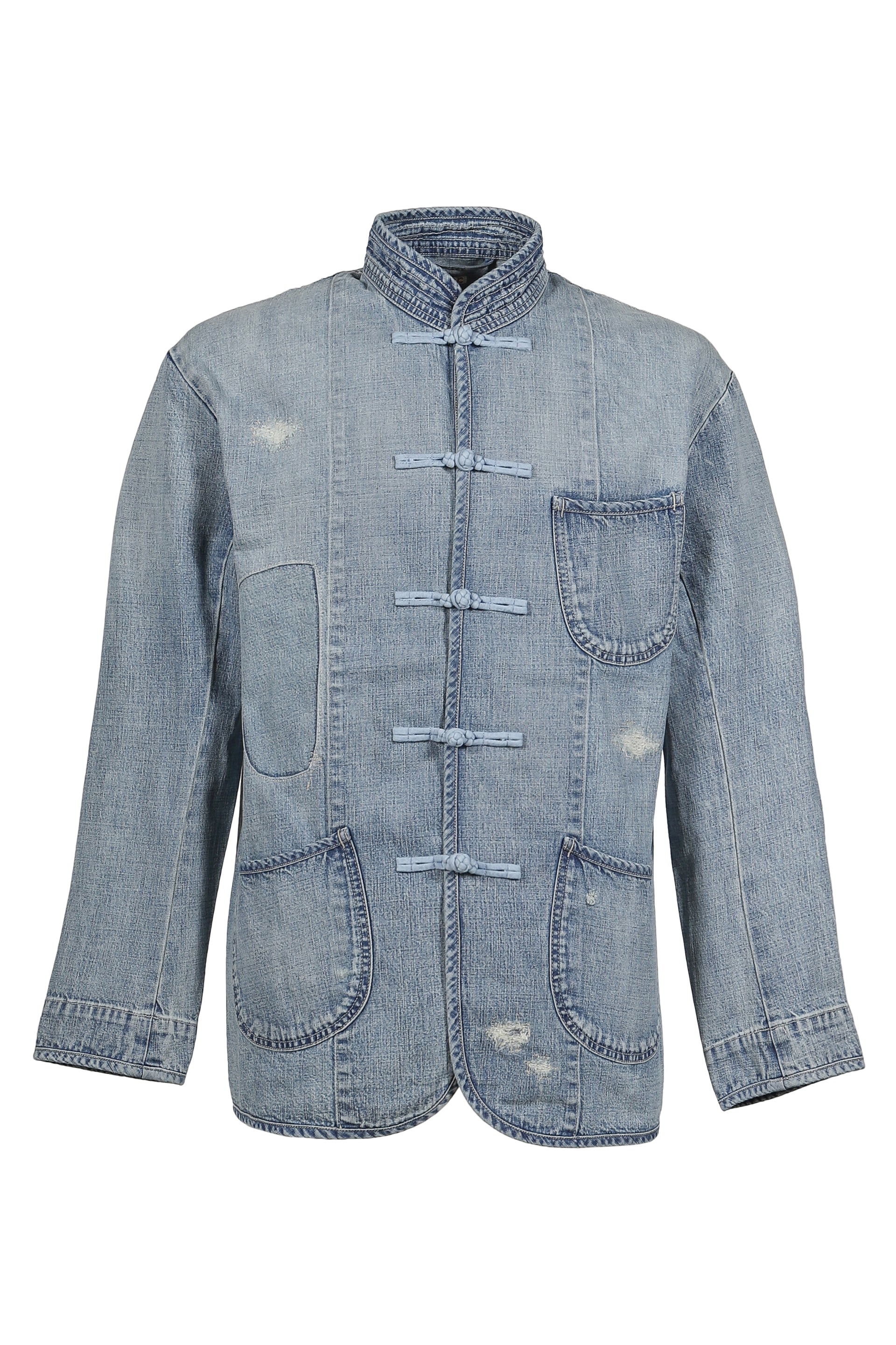 CANNERY ROW DENIM CHINESE JACKET / BLU