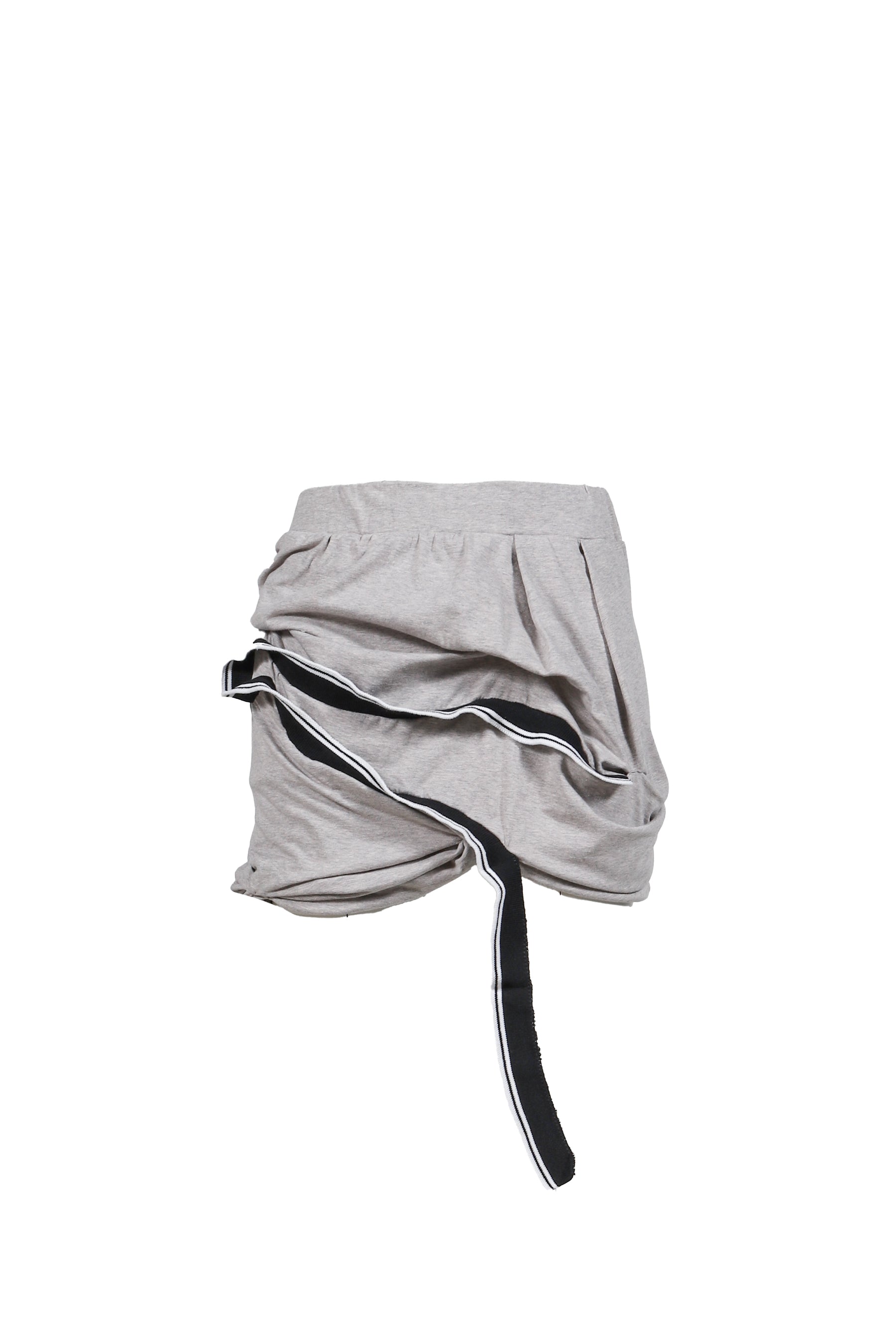 TWIRL RIB SKIRT / GRY BLACK 