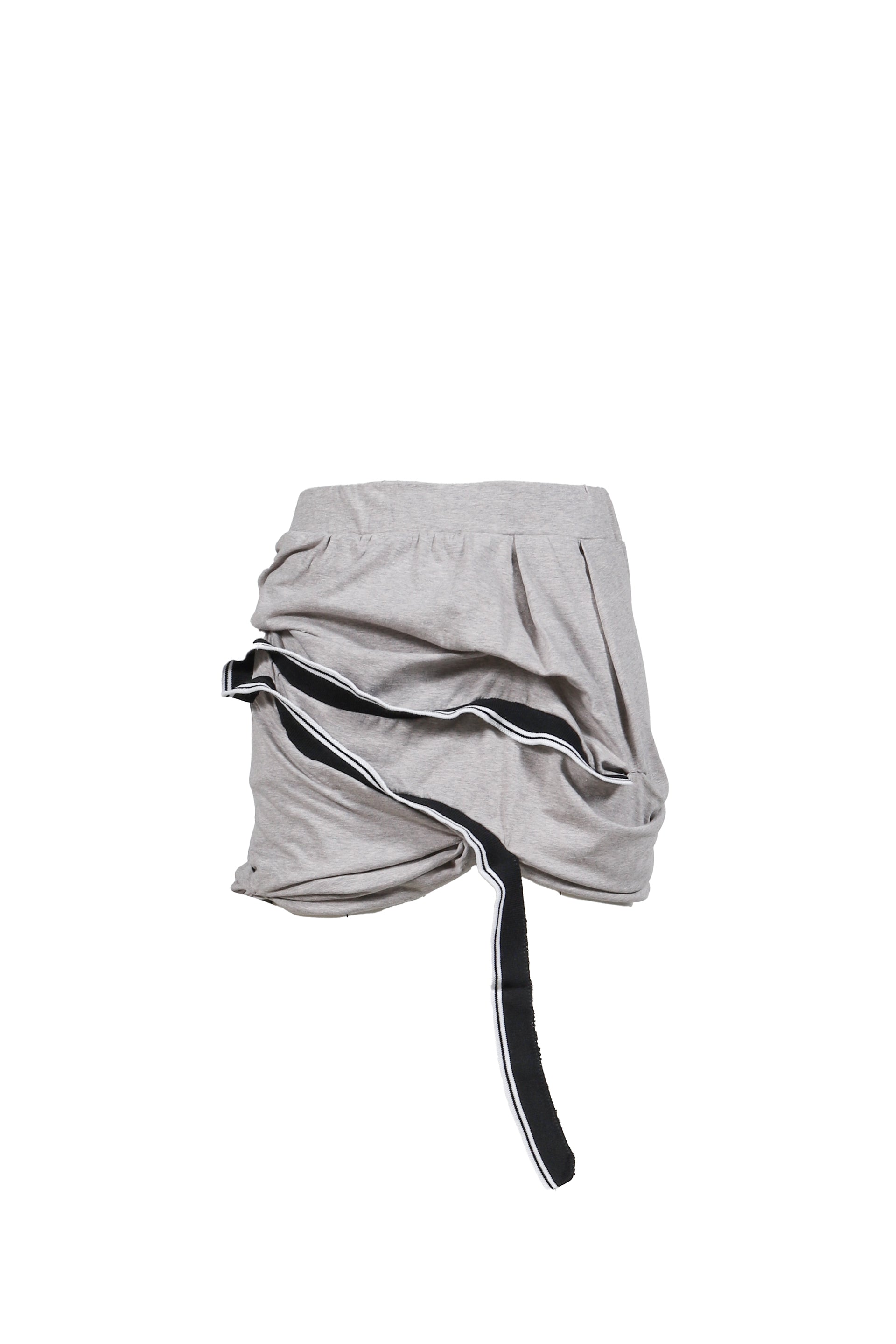 TWIRL RIB SKIRT / GRY BLK