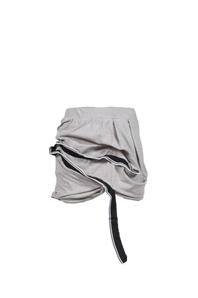 TWIRL RIB SKIRT / GRY BLACK 