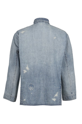 CANNERY ROW DENIM CHINESE JACKET / BLU 