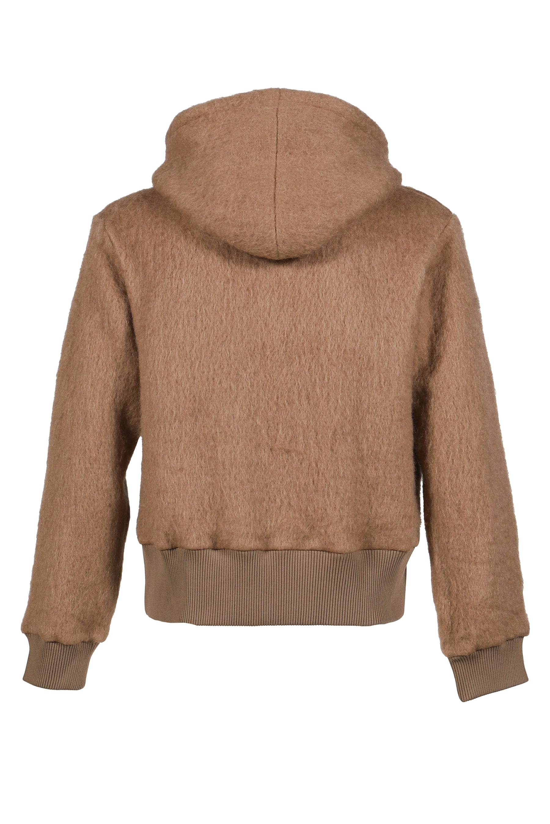 MOHAIR ZIP HOODIE / MOCHA