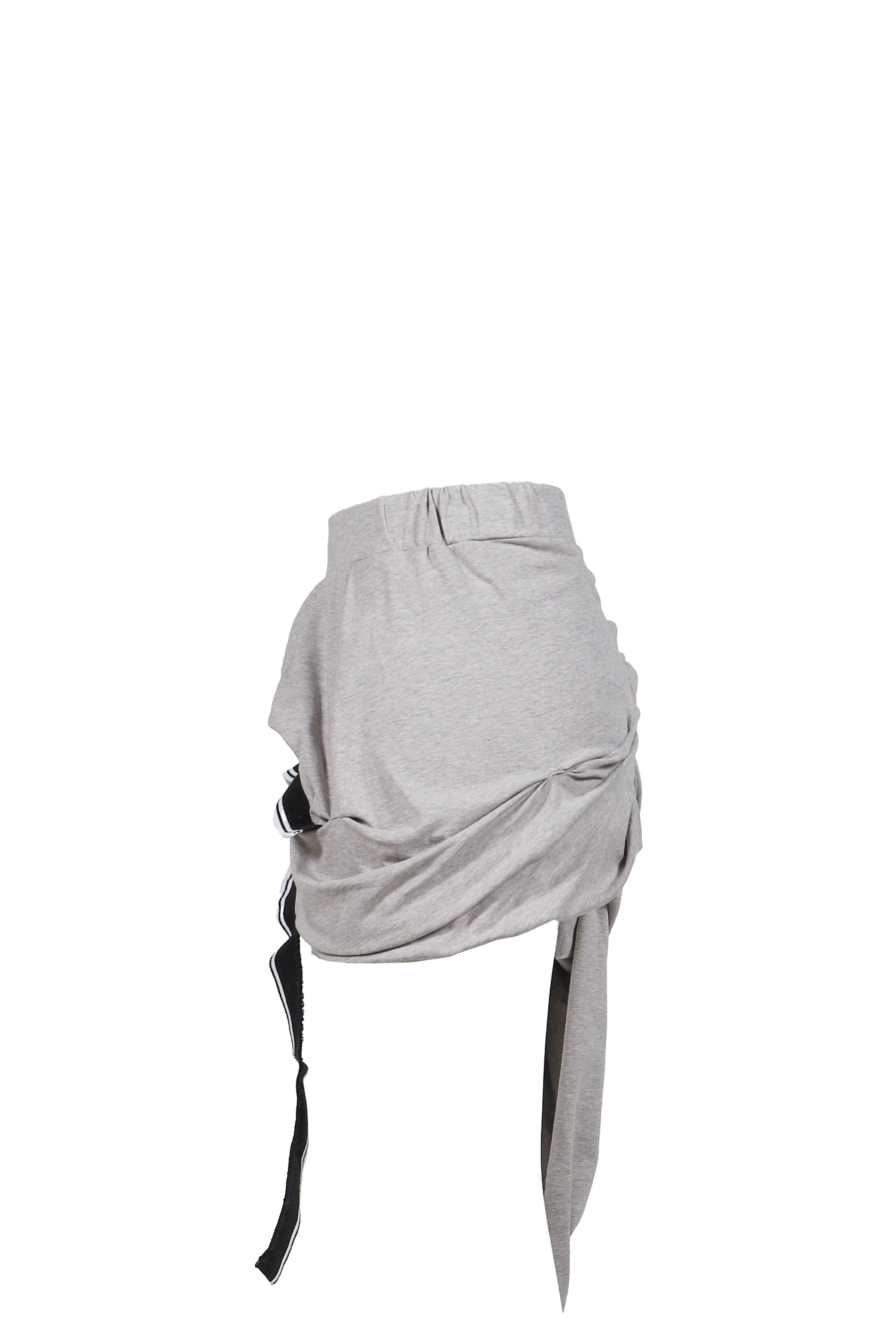 TWIRL RIB SKIRT / GRY BLACK 