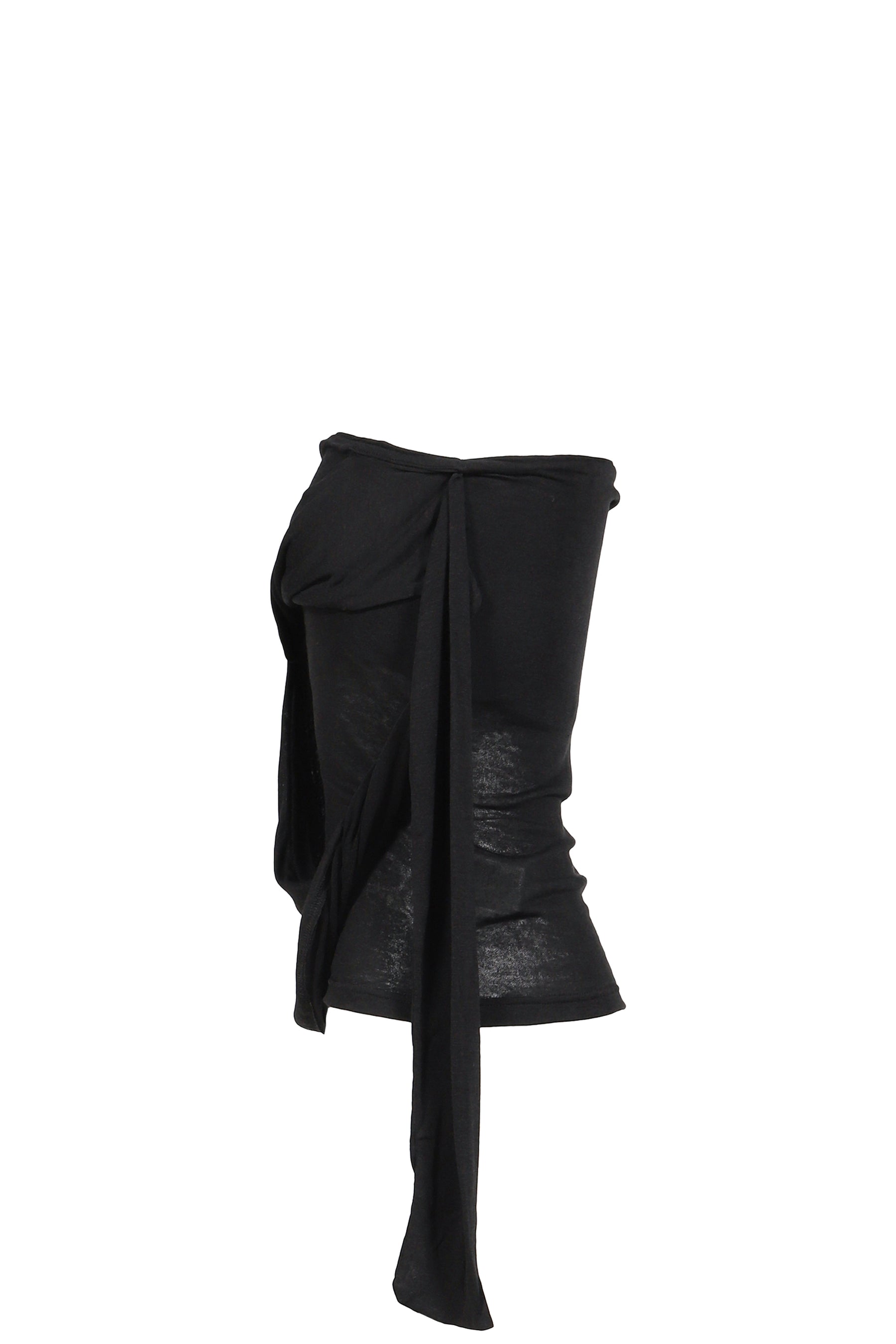 SIGNATURE DRAPE TUBE TOP / BLK
