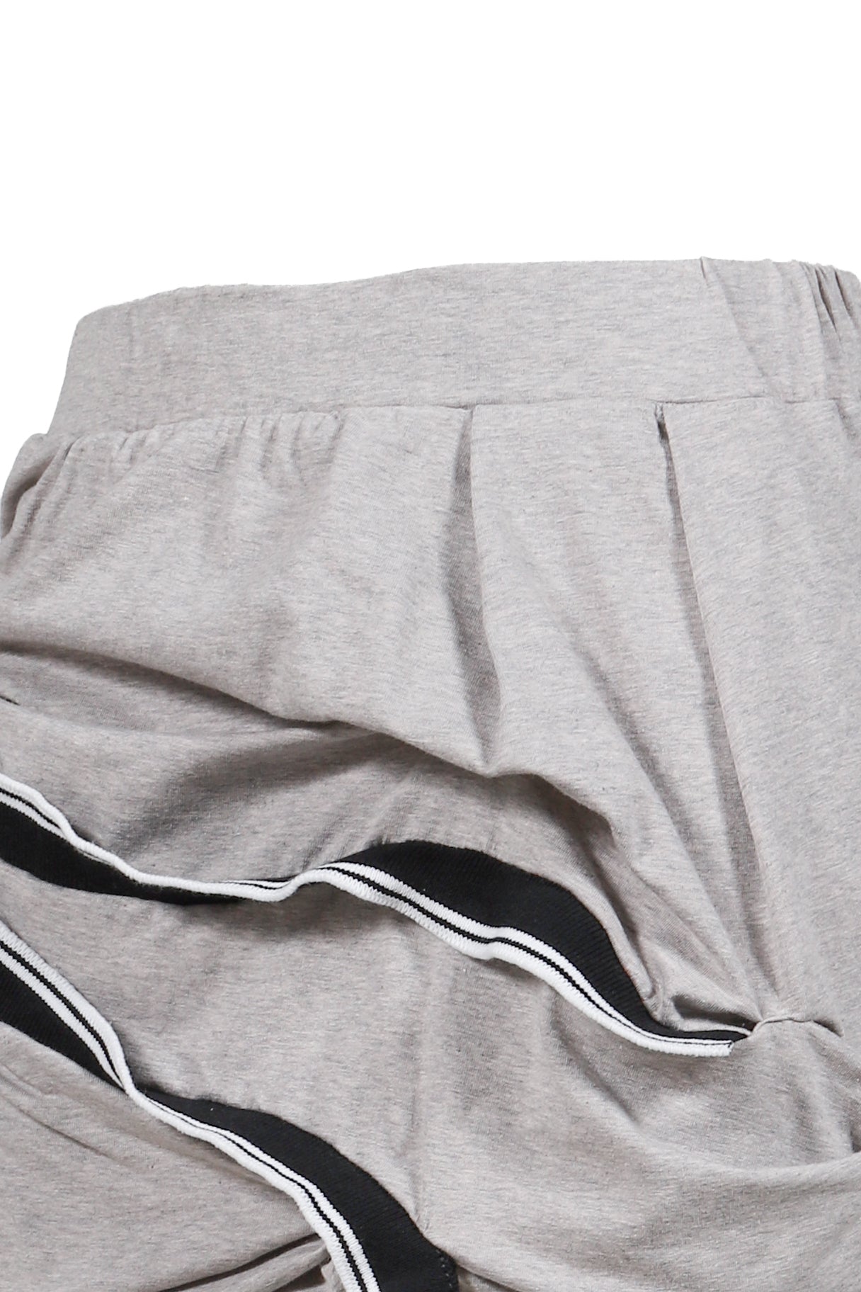 TWIRL RIB SKIRT / GRY BLACK 