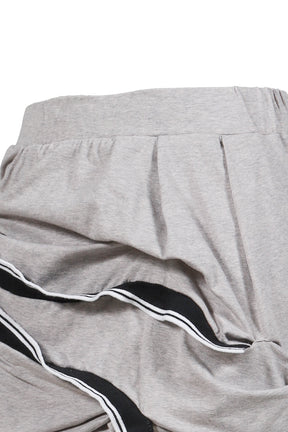 TWIRL RIB SKIRT / GRY BLACK 