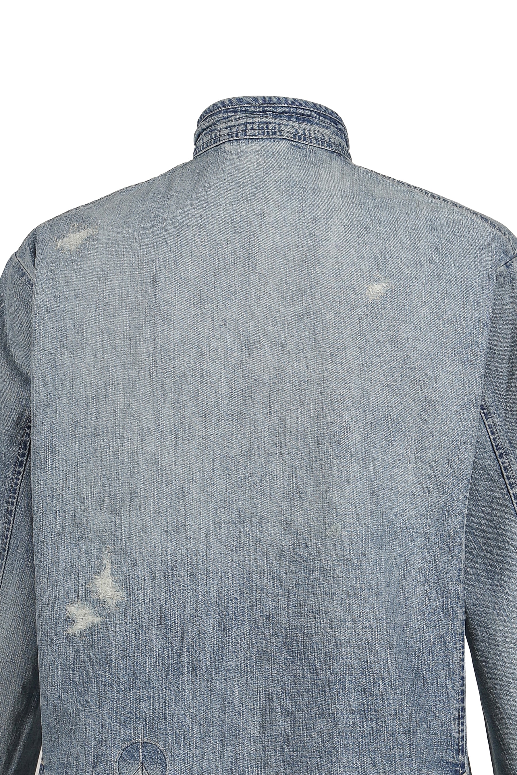 CANNERY ROW DENIM CHINESE JACKET / BLU 