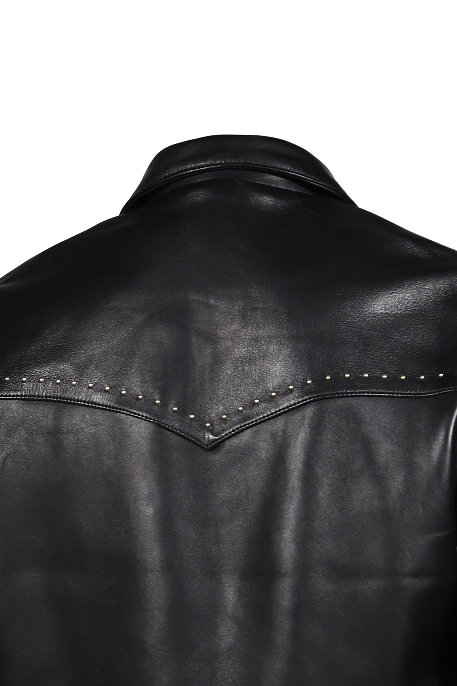 STUDDED WESTERN HARRINGTON JACKET / BLK GLD