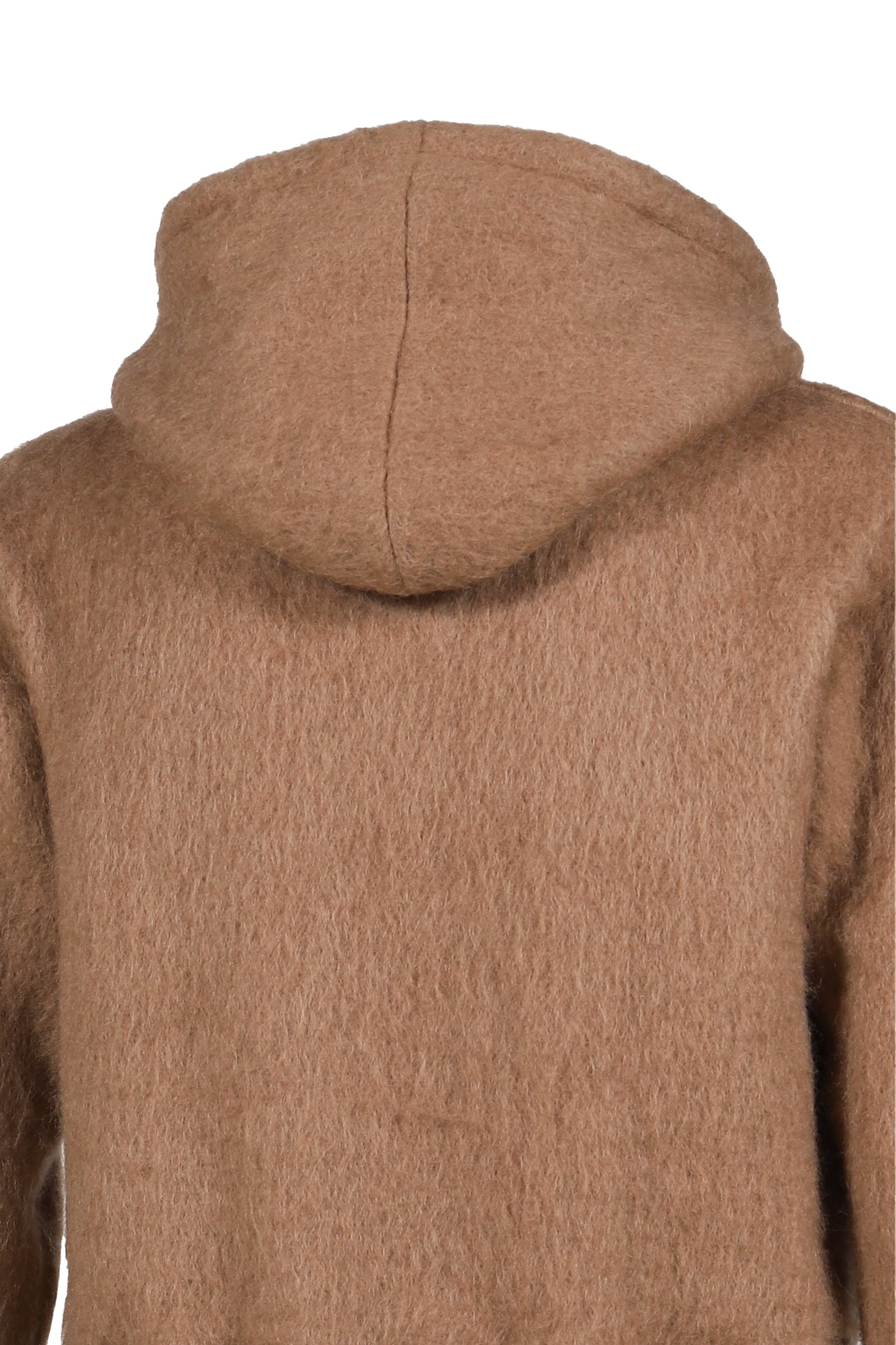 MOHAIR ZIP HOODIE / MOCHA