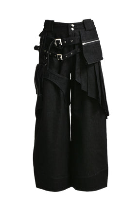 ACX'GEAR LAYERED SKIRT PANTS / DENIM