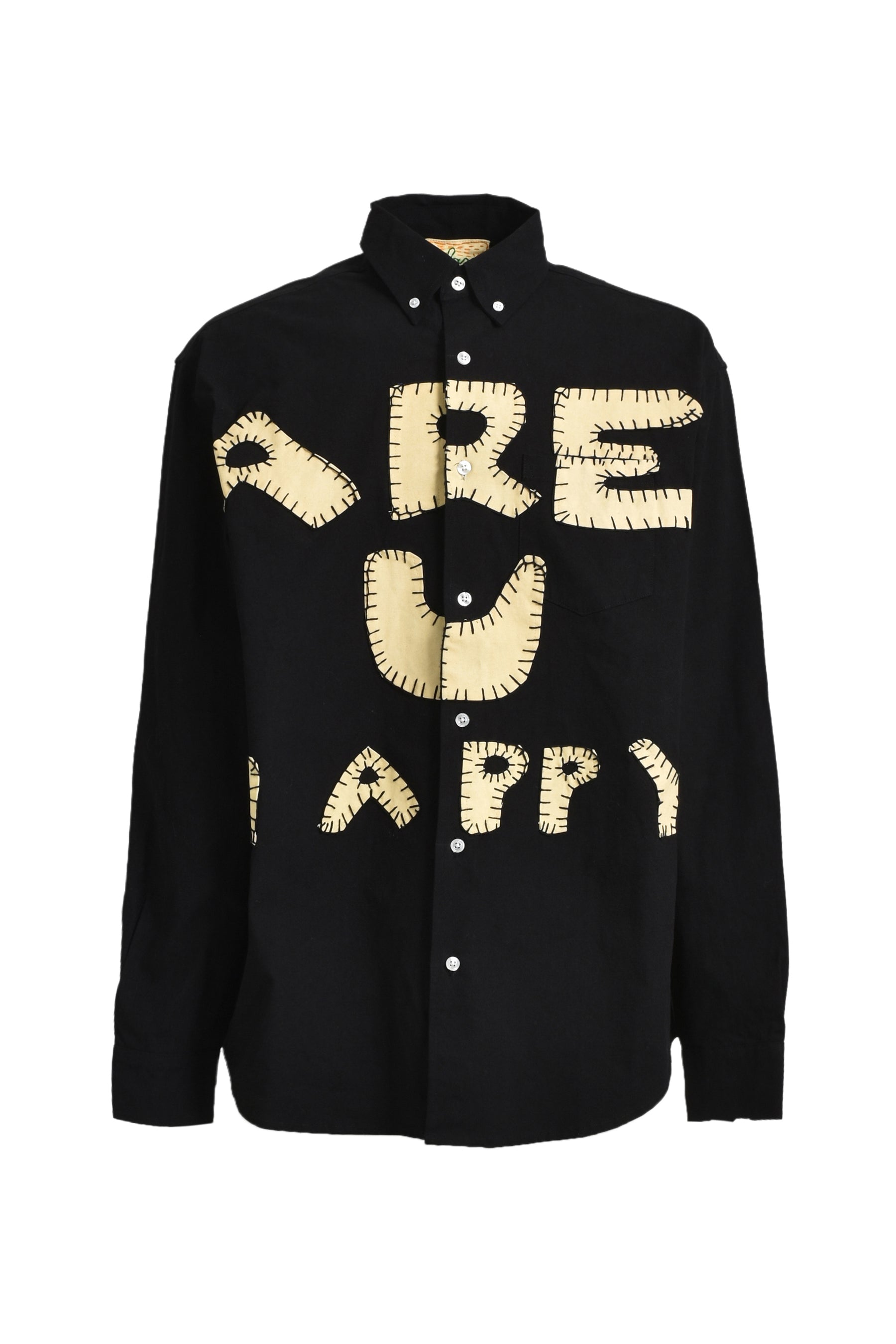 BLACK "ARE U HAPPY" SHIRT / BLK