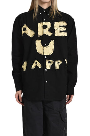 BLACK "ARE U HAPPY" SHIRT / BLK