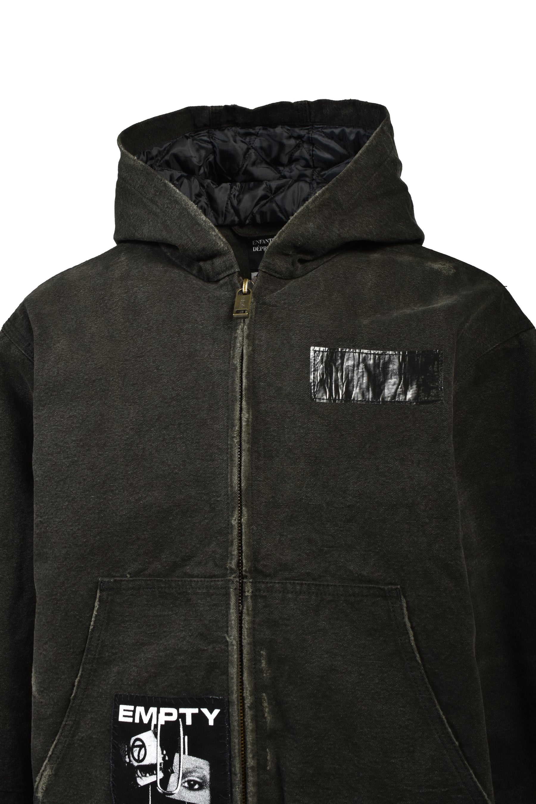 WAR STARTED HOODED WORK JACKET / CRUST BLK
