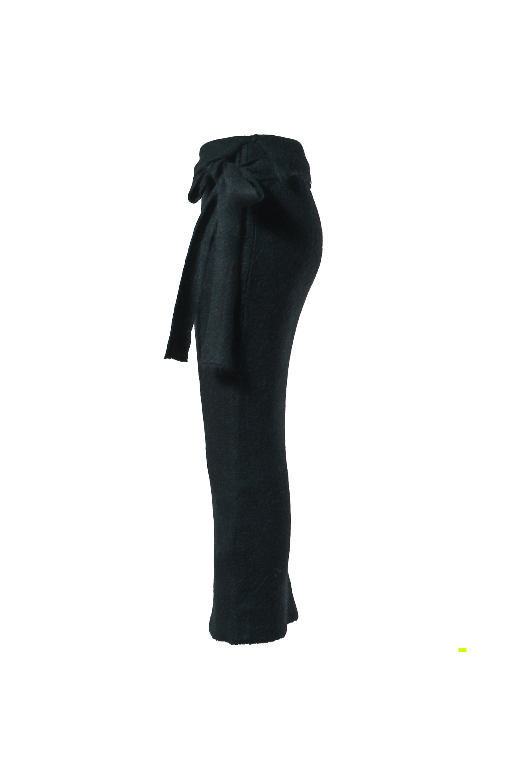 MOHAIR BELTED LONG SKIRT / BLK