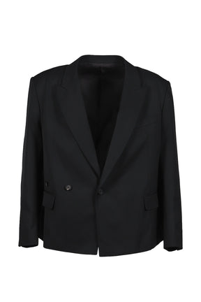SUPER140 DOUBLE BREASTED JACKET .14 / BLK