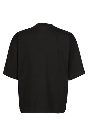 BLACK OVERSIZED US COTTON GARMENT DYE T-SHIRT / BLK