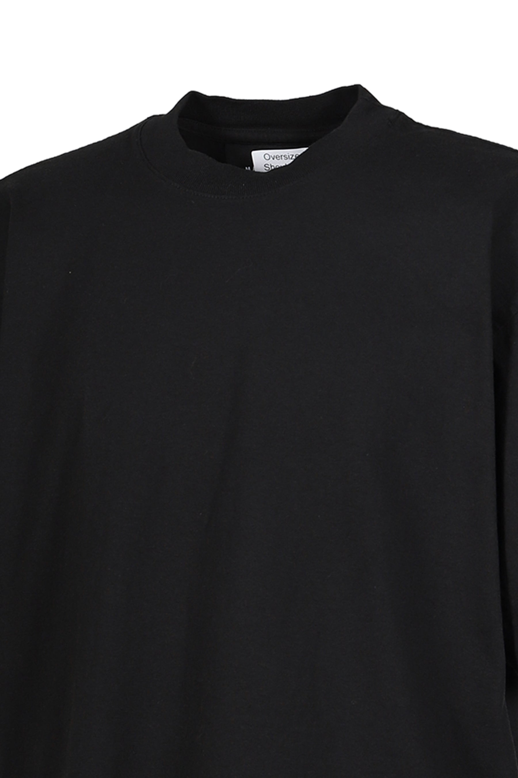 BLACK OVERSIZED US COTTON GARMENT DYE T-SHIRT / BLK