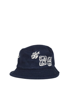 JACQUARD BUCKET HAT / NVY