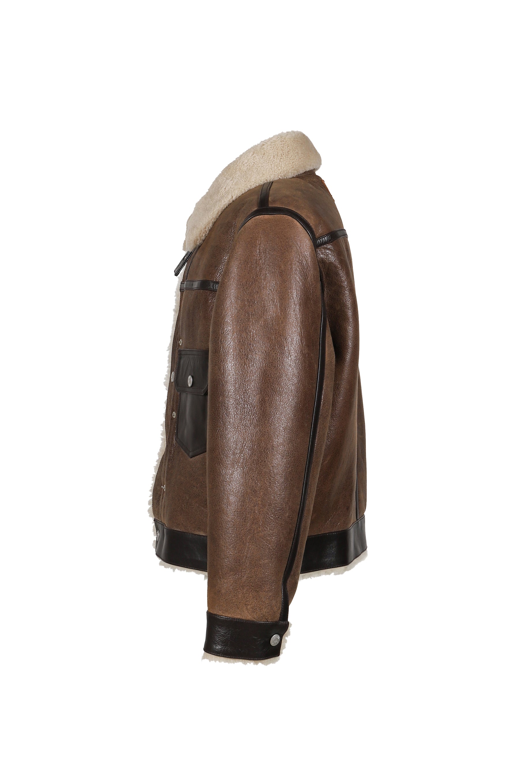 SHEARLING TRUCKER JACKET / BRW