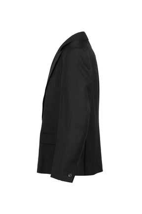 SUPER140 DOUBLE BREASTED JACKET .14 / BLK