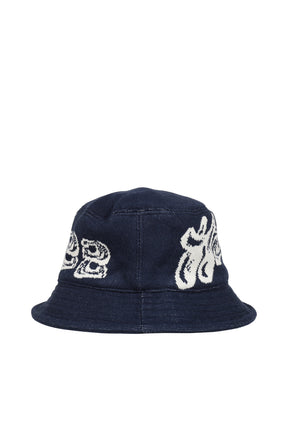 JACQUARD BUCKET HAT / NVY
