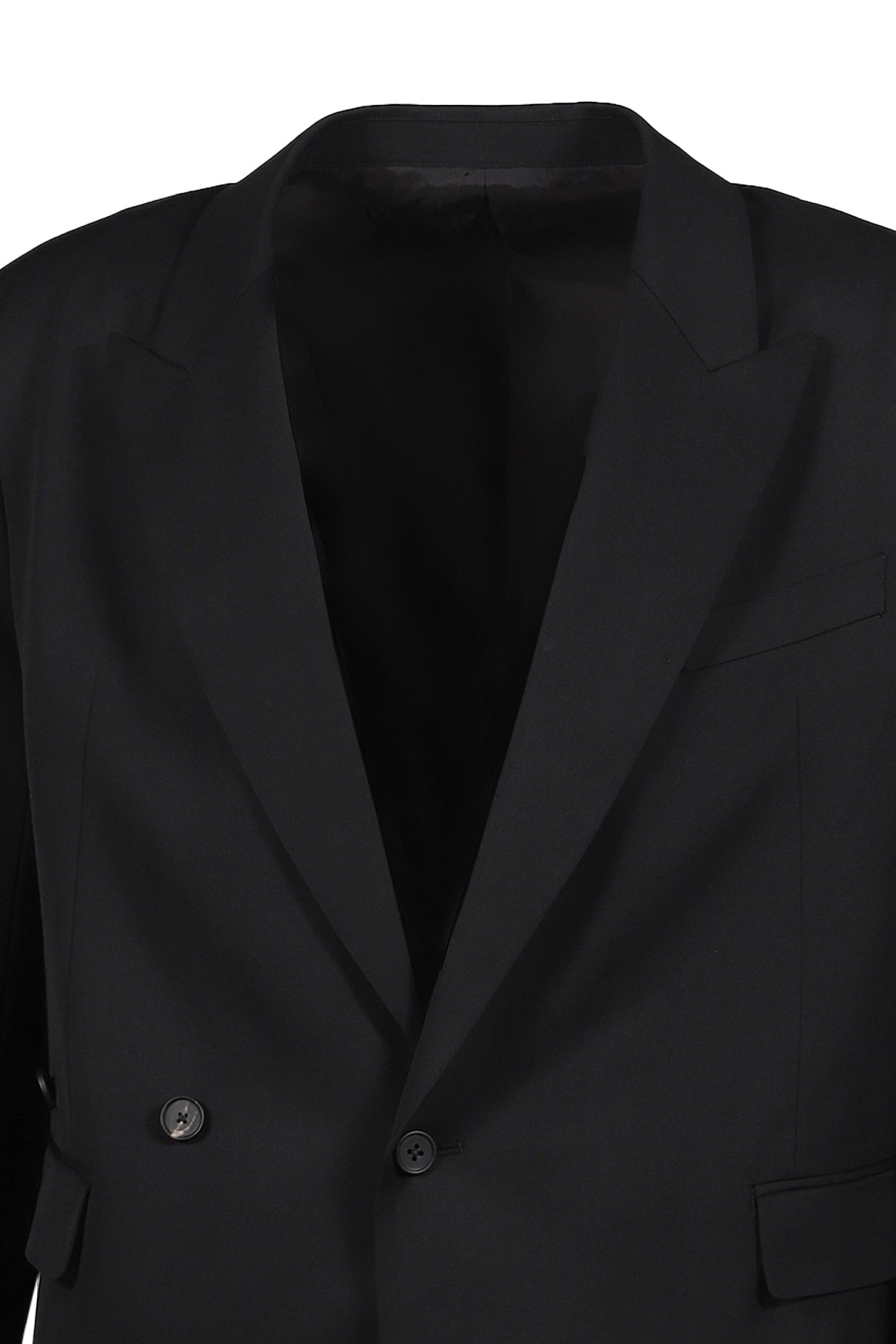 SUPER140 DOUBLE BREASTED JACKET .14 / BLK