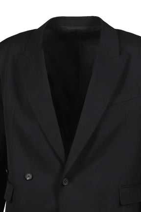 SUPER140 DOUBLE BREASTED JACKET .14 / BLK