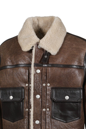 SHEARLING TRUCKER JACKET / BRW