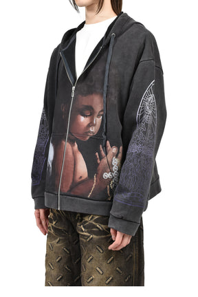 SACRED BEING ZIP UP / COAL