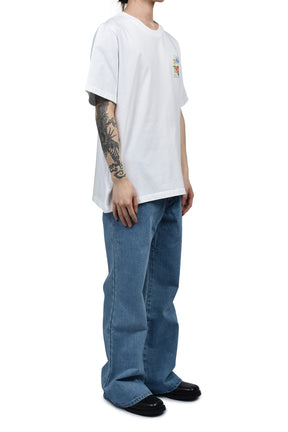 FLOWER COURT ICON CLASSIC T-SHIRT / BRIGHT WHT