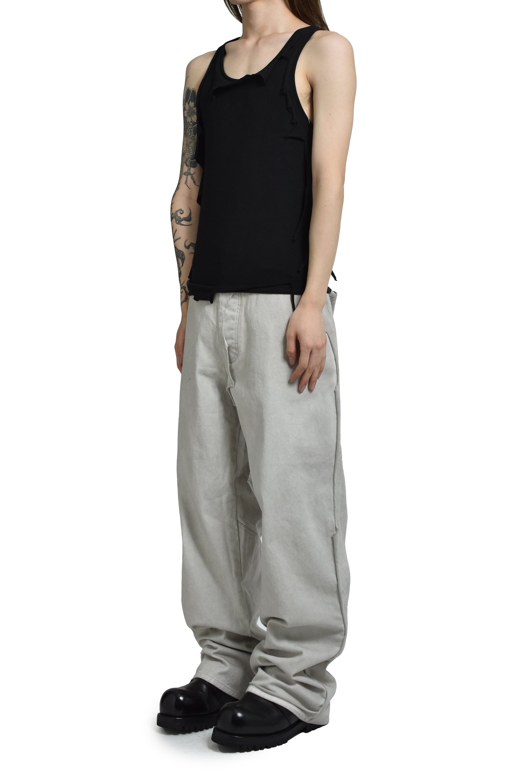 UNDERGROUND CUT OUT PANTS / MELT LOCK DIRTY WHT 