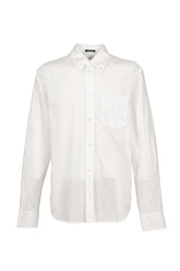 WESSEL BOTTON DOWN SHIRT WITH MONOGRAM EMBROIDERY / WHT