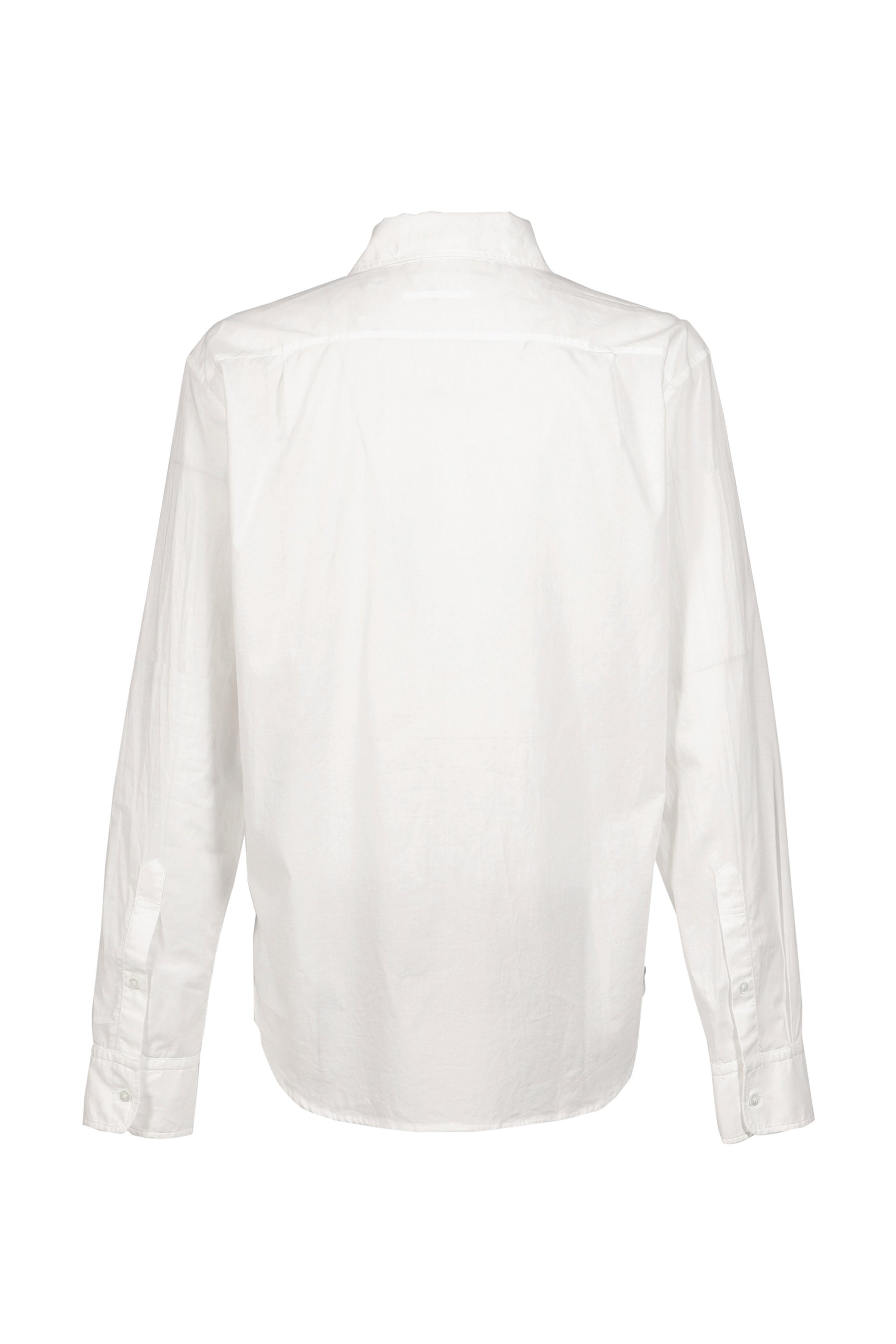 WESSEL BOTTON DOWN SHIRT WITH MONOGRAM EMBROIDERY / WHT