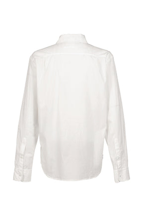 WESSEL BOTTON DOWN SHIRT WITH MONOGRAM EMBROIDERY / WHT