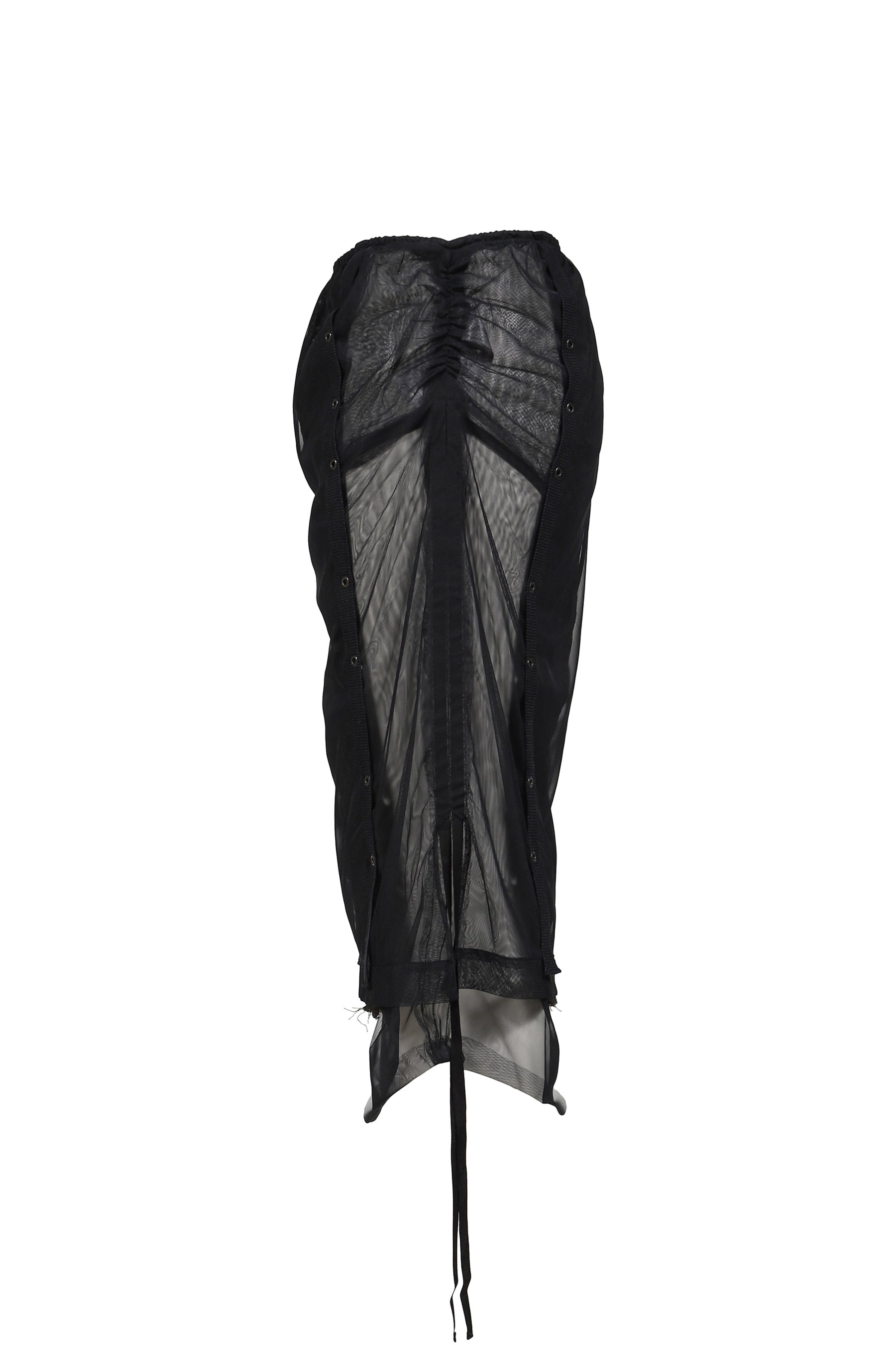 LAYERED TULLE GAUZE SKIRT / BLK