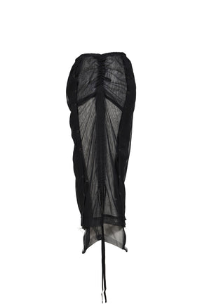 LAYERED TULLE GAUZE SKIRT / BLK