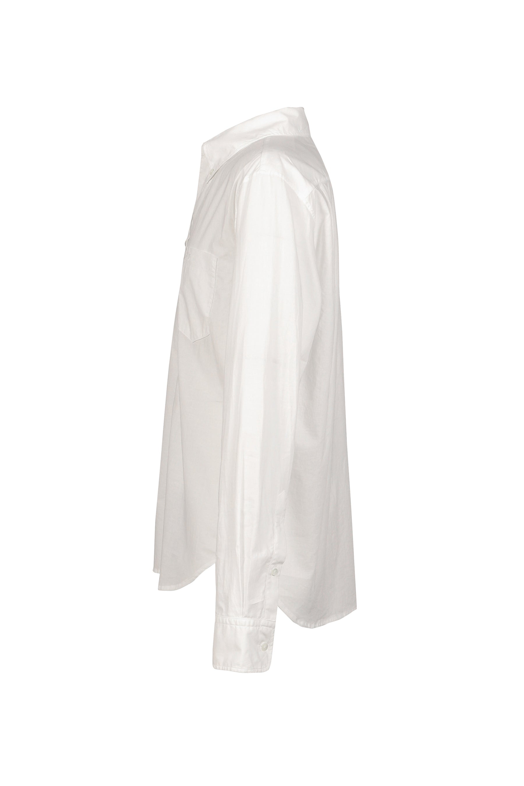 WESSEL BOTTON DOWN SHIRT WITH MONOGRAM EMBROIDERY / WHT