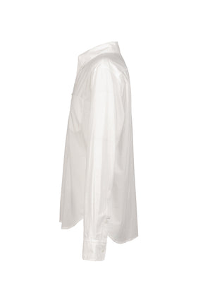 WESSEL BOTTON DOWN SHIRT WITH MONOGRAM EMBROIDERY / WHT