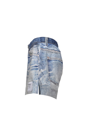 PEACESHELL 5 UNLINED SHORTS / DIGITAL DENIM