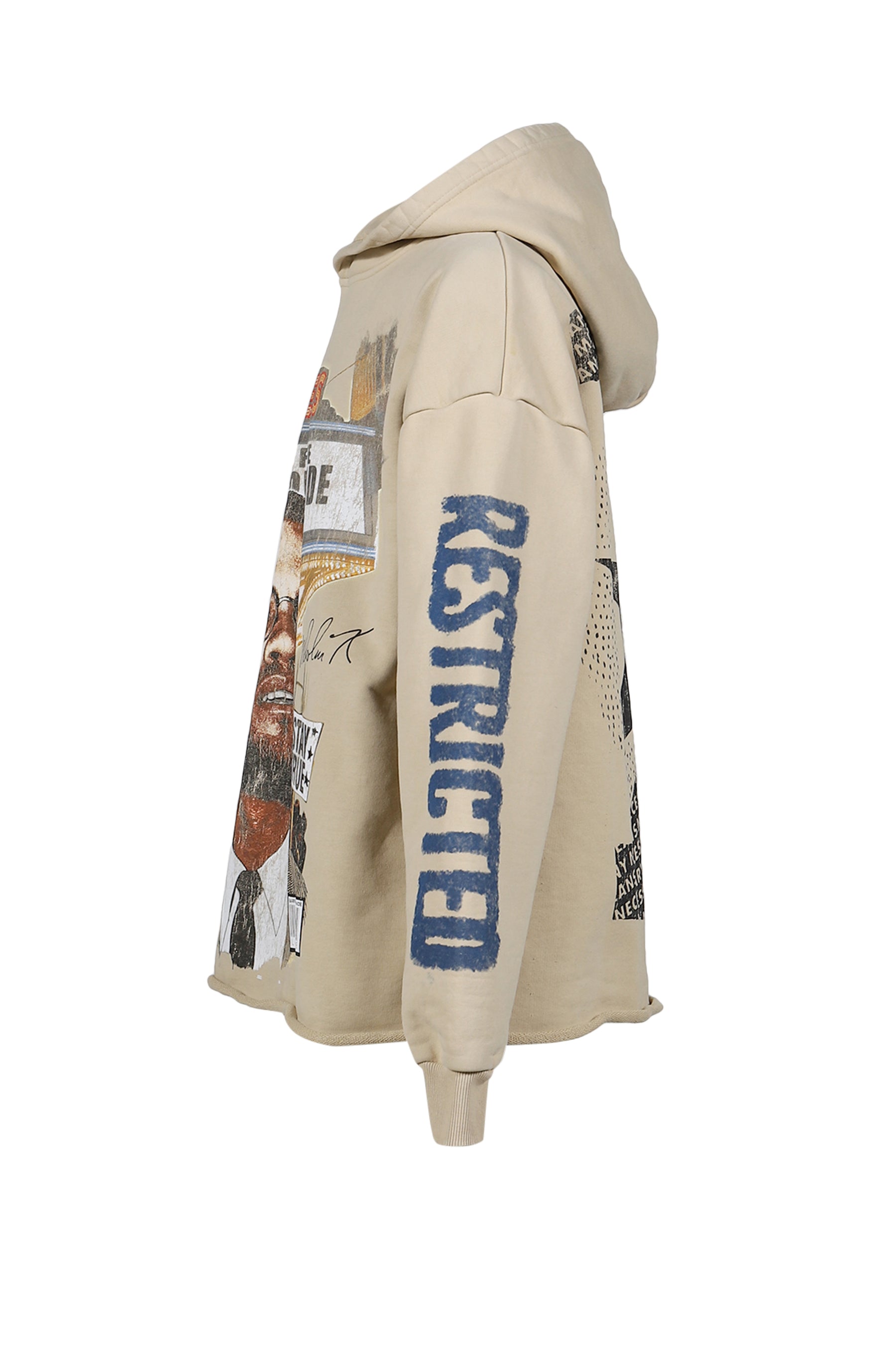 MALCOLM X CREAM HOODIE / CRM