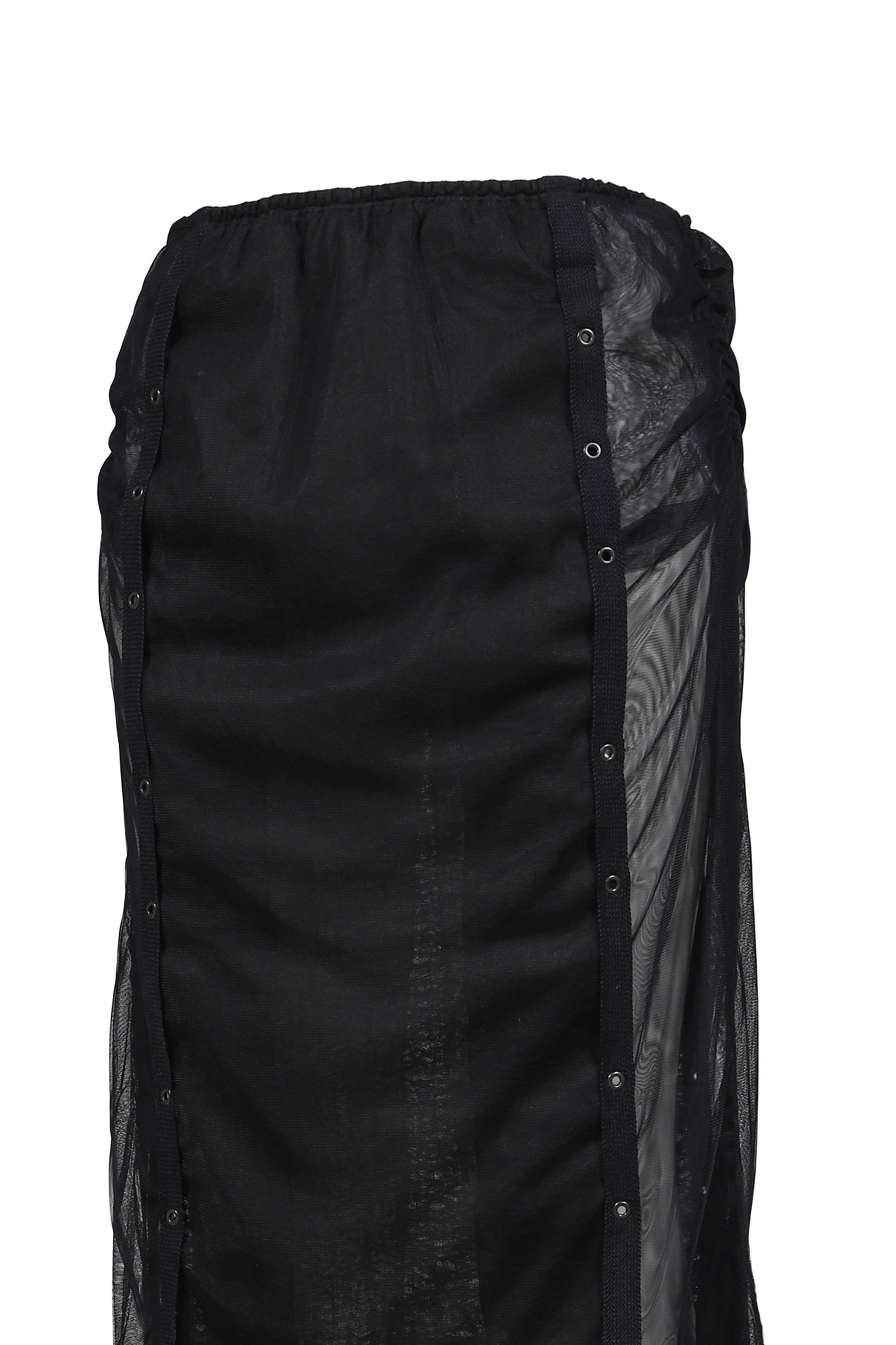 LAYERED TULLE GAUZE SKIRT / BLK