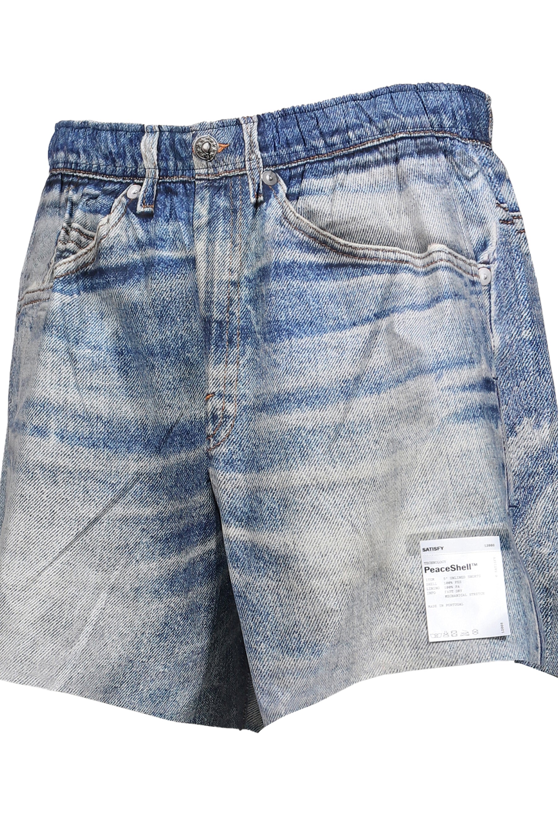 PEACESHELL 5 UNLINED SHORTS / DIGITAL DENIM