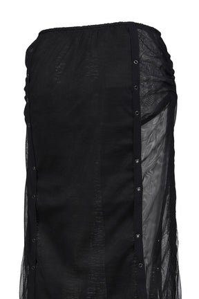 LAYERED TULLE GAUZE SKIRT / BLK