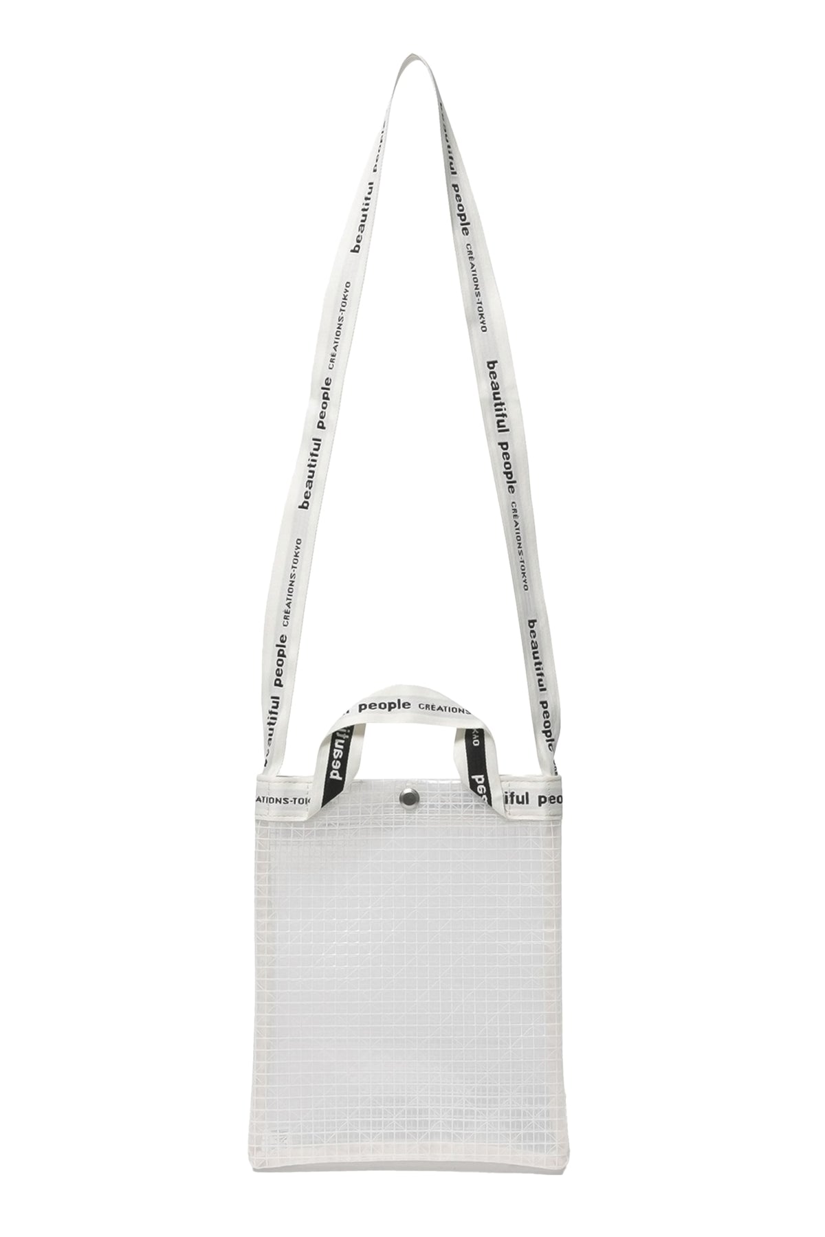 PLAID VINYL LOGO TAPE SACOSHE BAG / CLEAR