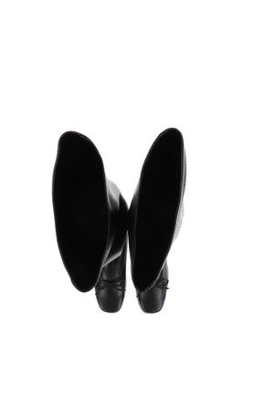 THIGH HIGH BALLET BOOTS / BLK