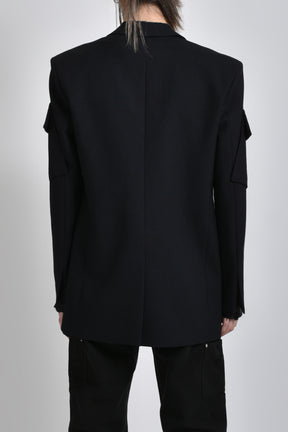 POCKET SLEEVE BLAZER / BLK