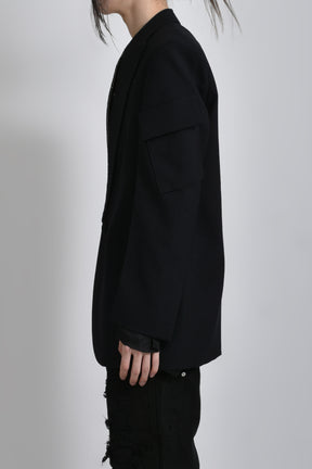 POCKET SLEEVE BLAZER / BLK