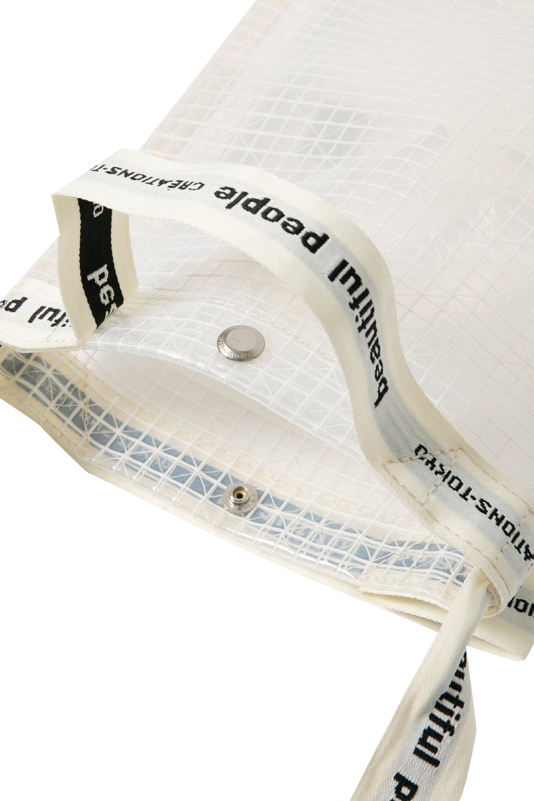 PLAID VINYL LOGO TAPE SACOSHE BAG / CLEAR