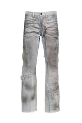STRAIGHT CUT DENIM VINTAGE SCRAP / DIRTY BLEACHED 